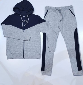 Hoodie Set Blue & Gray