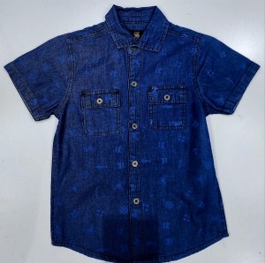 BOYS HALF SLEEVE DENIM SHIRT