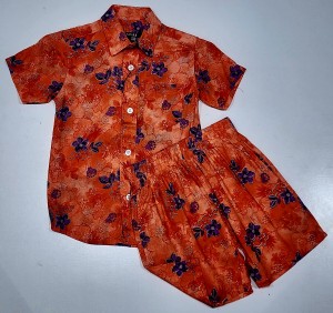BOYS HALF SLEEVE PRINTED SHIRT & PRINTED SHORTS
