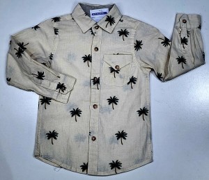BOYS LONG SLEEVE PRINTED SHIRT